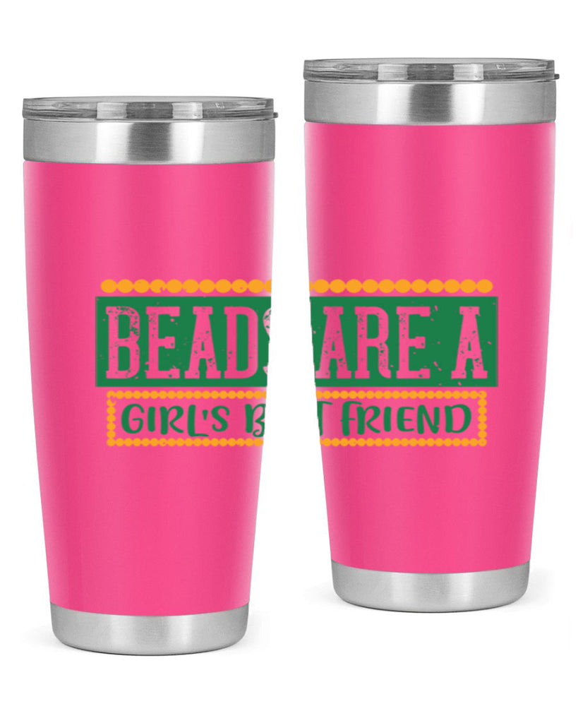 beads are a girls best friend 29#- mardi gras- Tumbler