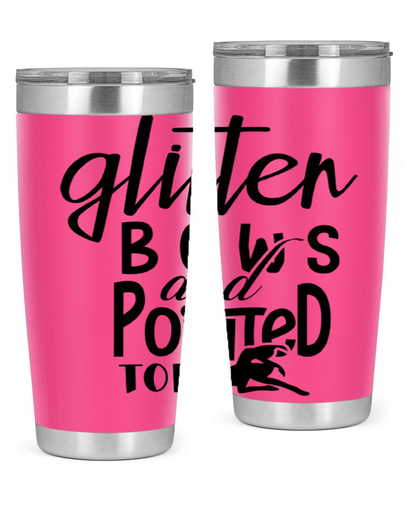 glitter bows and pointed toes 42#- ballet- Tumbler