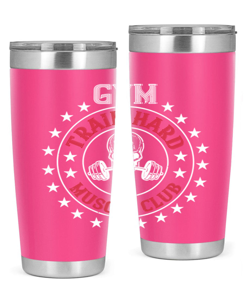 gym train hard mucle club 95#- gym- Tumbler