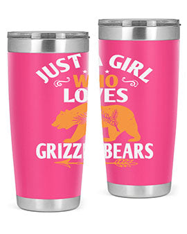 just a girl who loves Grizzly Bears 20#- Bears- Tumbler