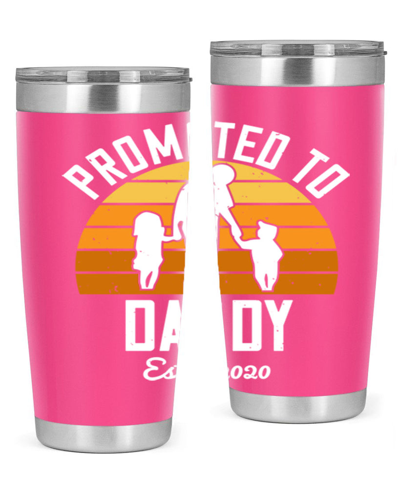 promoted to daddy est 187#- fathers day- Tumbler