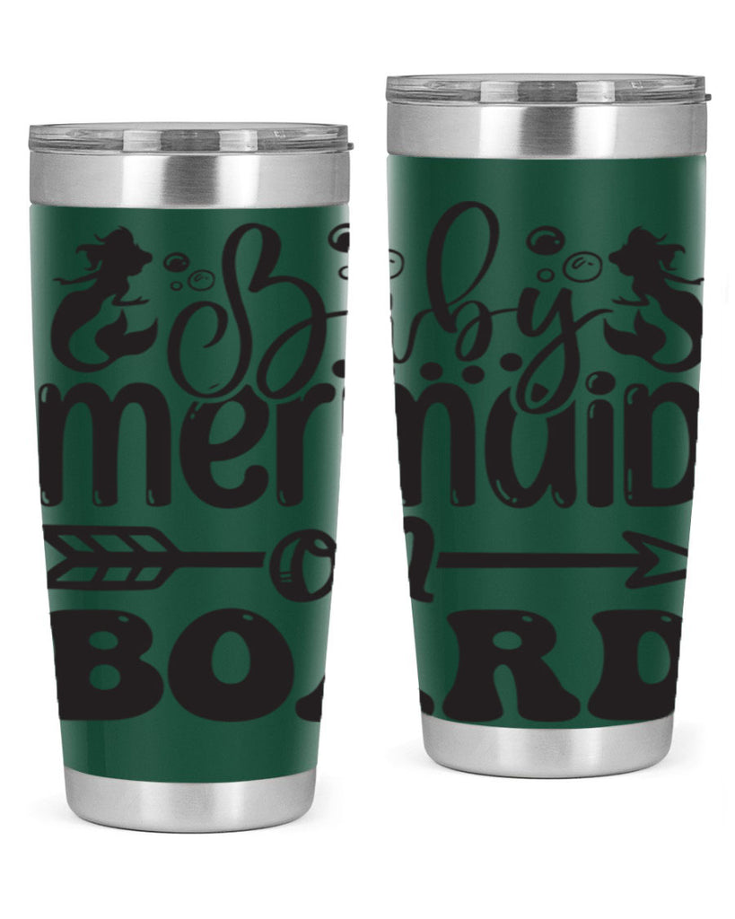 Baby mermaid on board 34#- mermaid- Tumbler