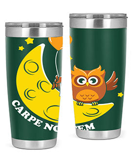 Carpe Noctem Moon Stars Owl A TurtleRabbit 1#- owl- Tumblers