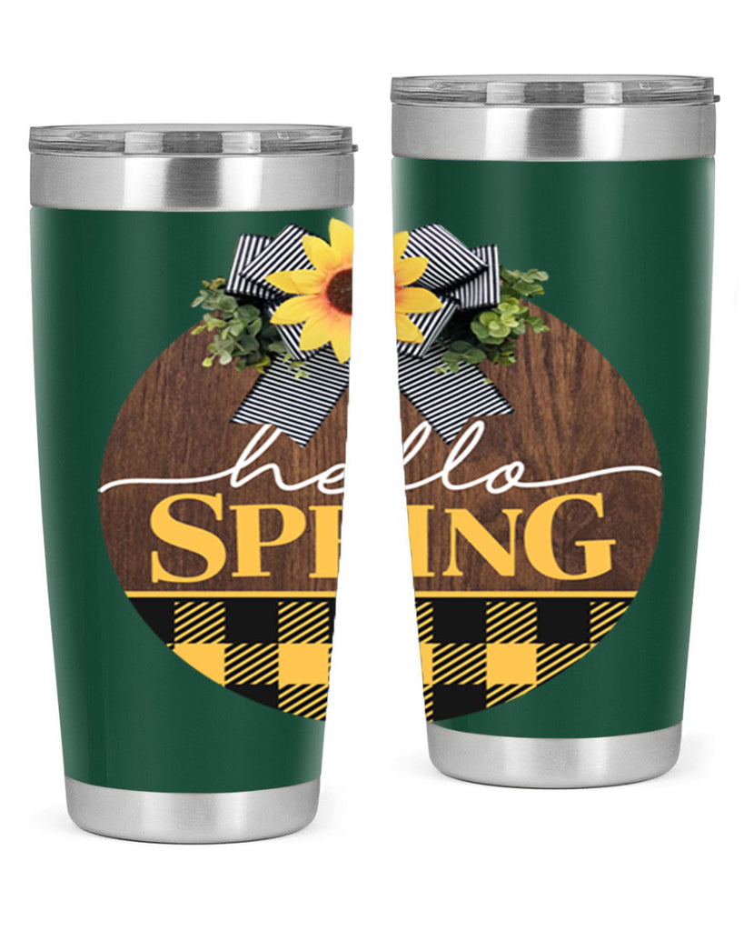 Hello Spring plaid Mockup 204#- spring- Tumbler