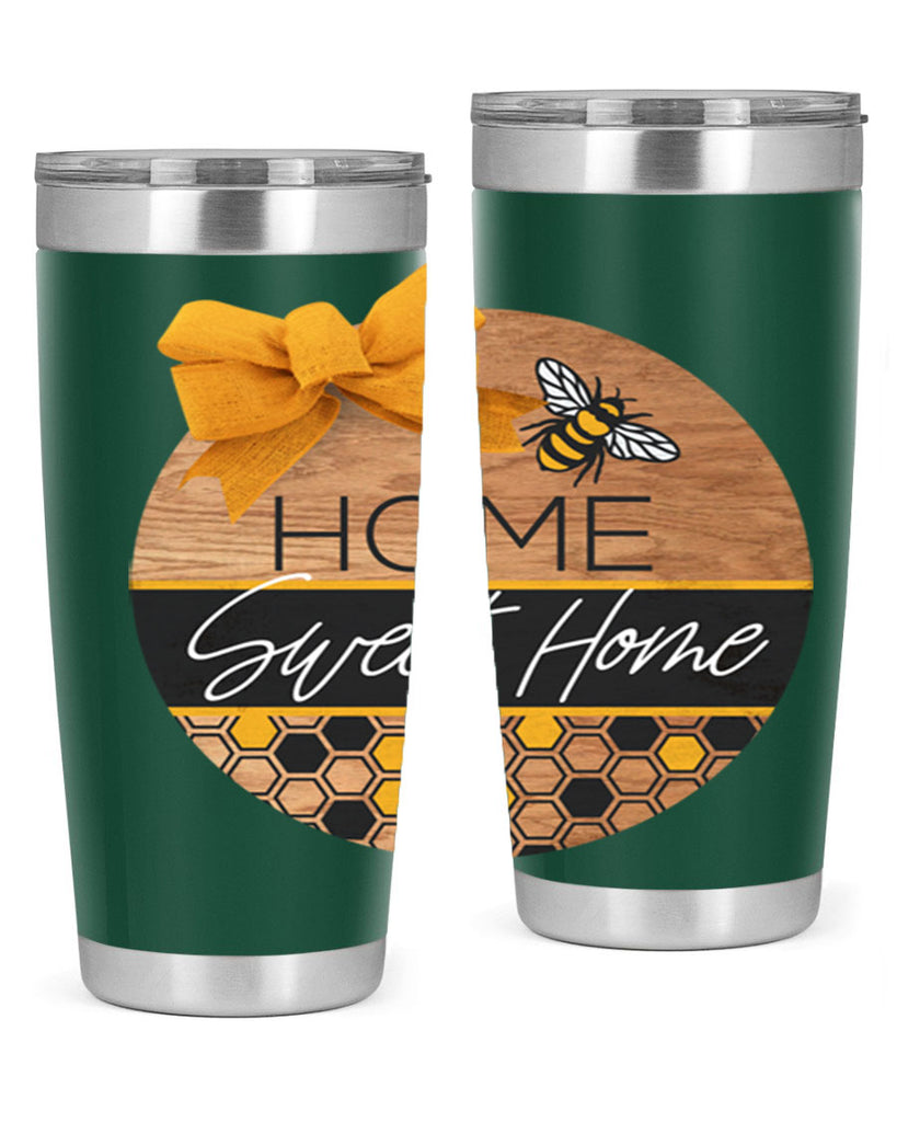 Home Sweet Home Bee and hive pattern Mockup242#- spring- Tumbler