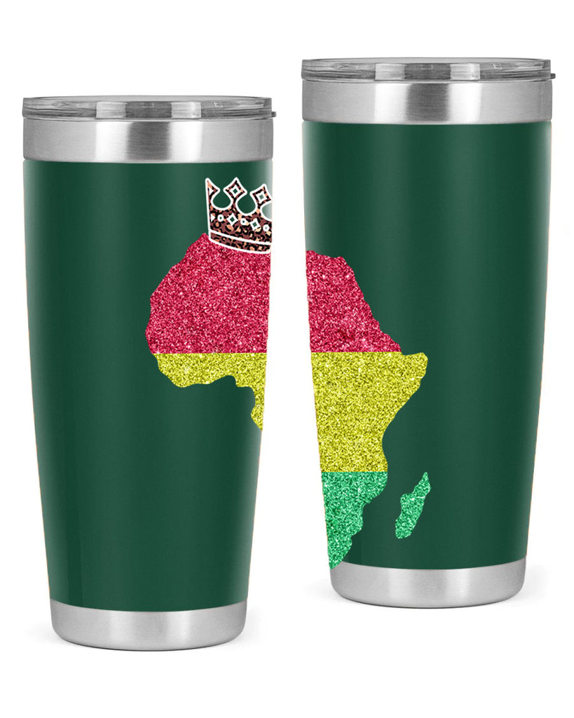 Juneteenth Crown Africa Flag 6#- Juneteenth- tumbler