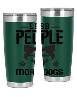 Less People More Dogs Style 179#- dog- Tumbler