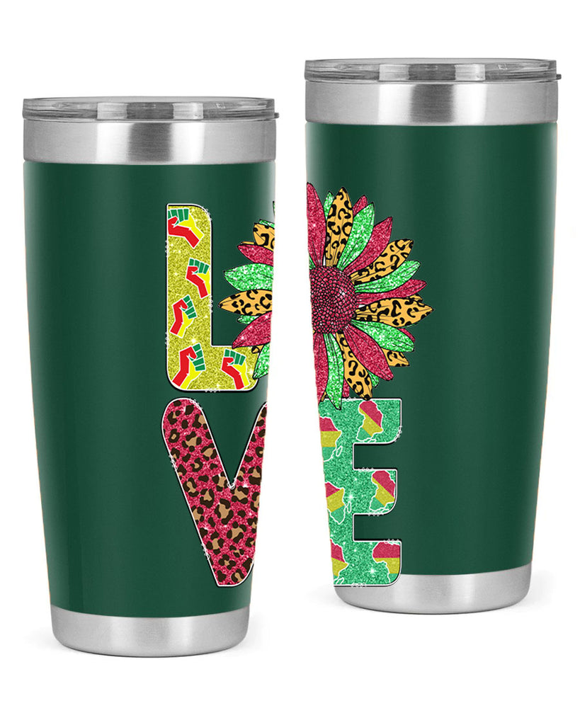 Love Juneteenth Day Fist Sunflower Png 7#- Juneteenth- tumbler