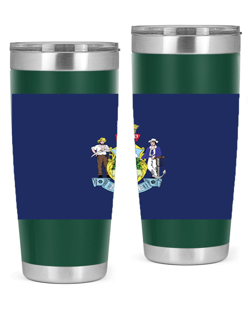 Maine 33#- Us Flags- Tumbler