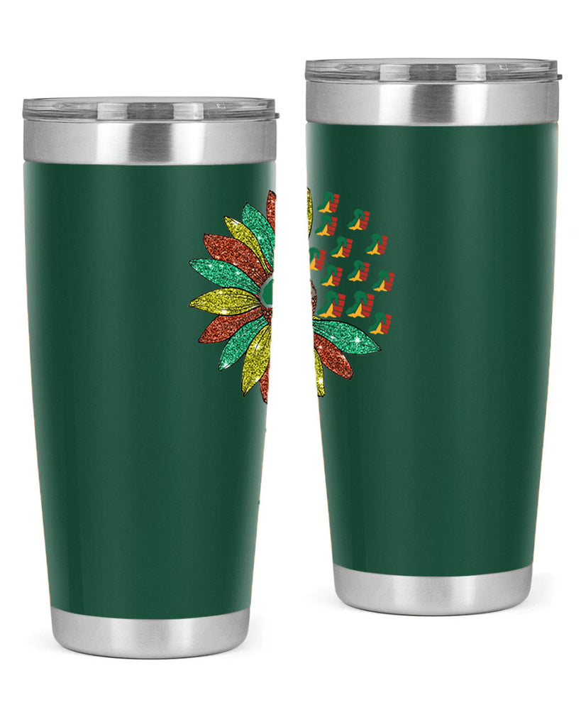 Sunflower Fist Juneteenth Black History 24#- Juneteenth- tumbler
