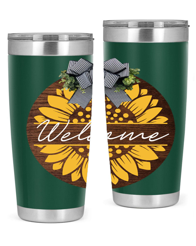 Welcome Sunflower Mockup584#- spring- Tumbler