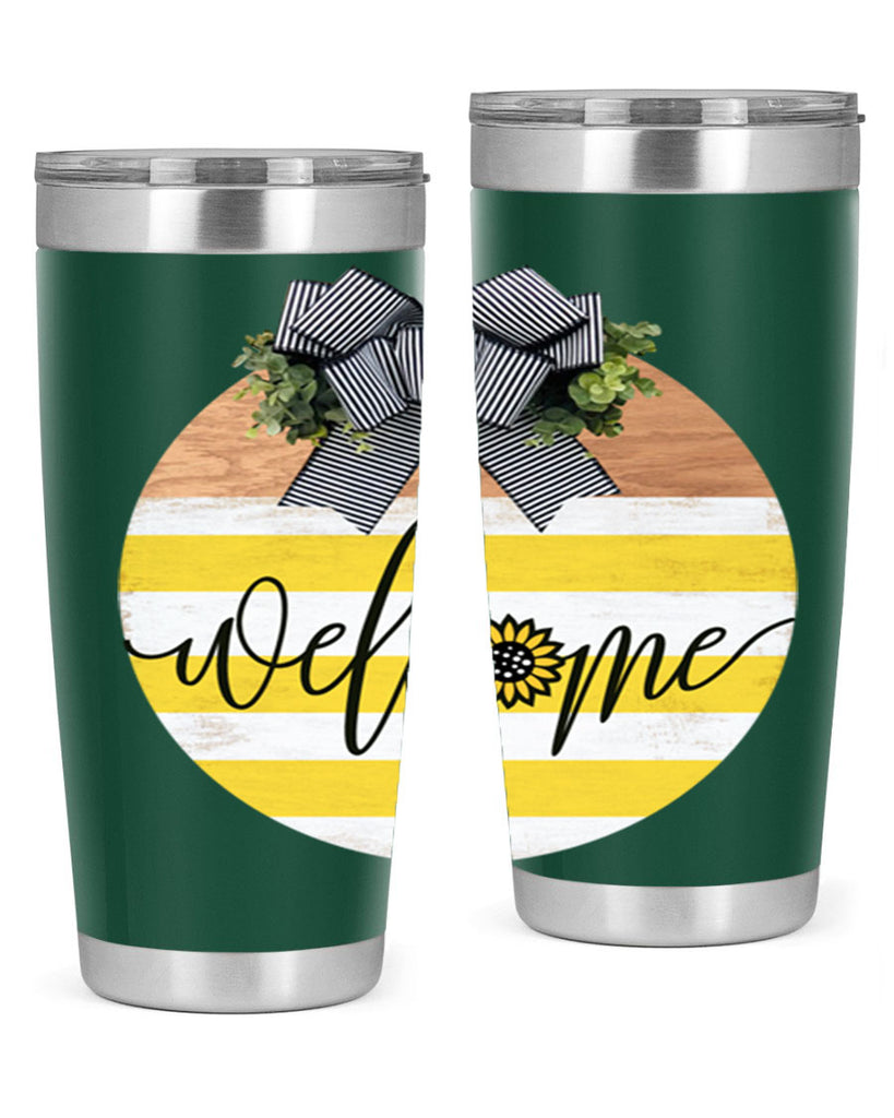 Welcome with sunflower Mockup591#- spring- Tumbler