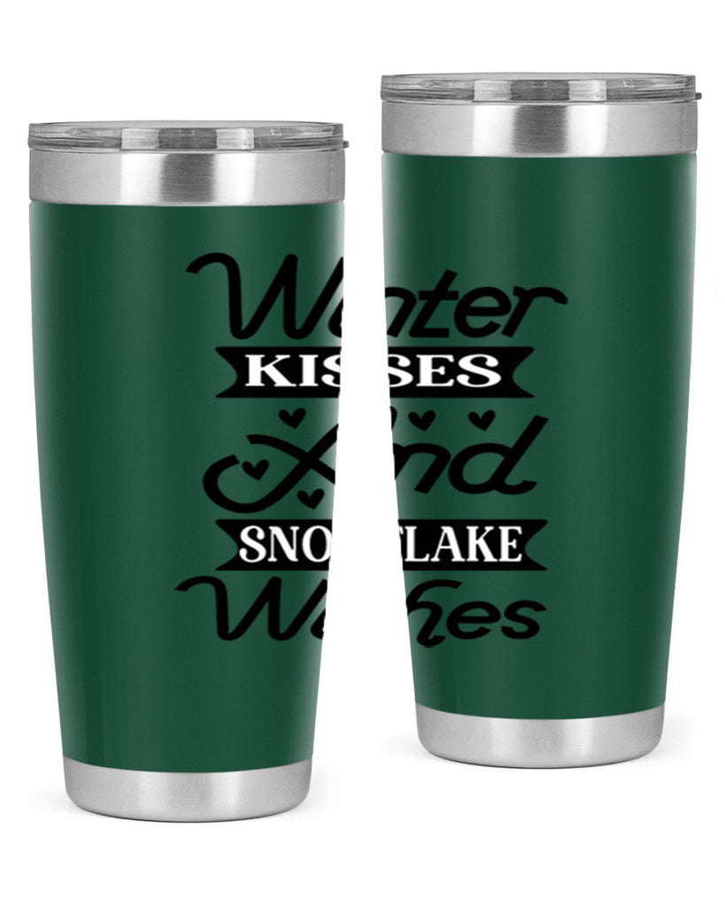 Winter Kisses And Snowflake Wishes 515#- winter- Tumbler