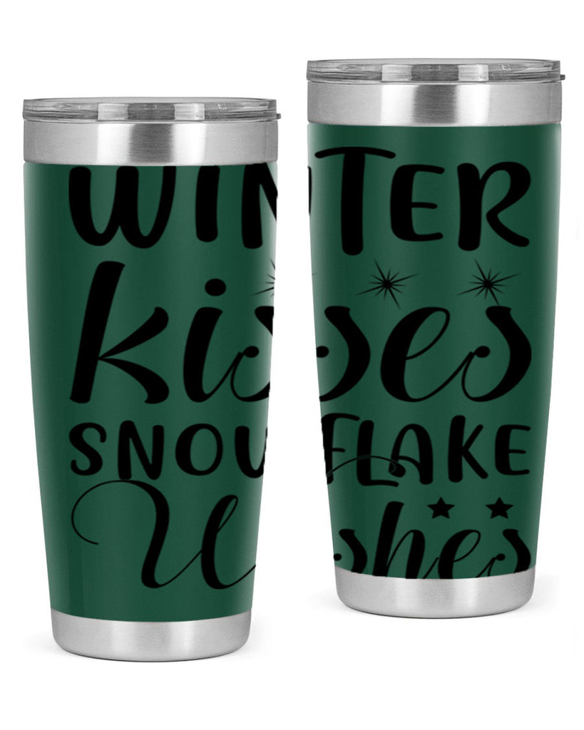 Winter Kisses Snowflake Wishes 561#- winter- Tumbler