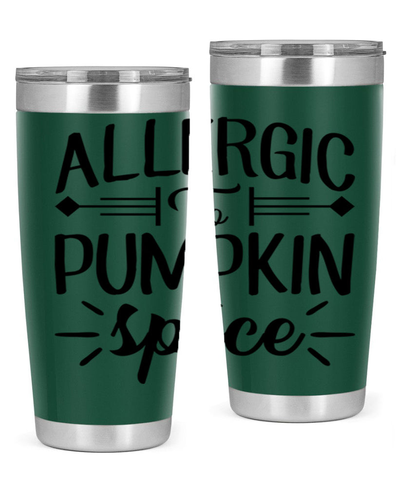 allergic to pumpkin spice 7#- fall- Tumbler