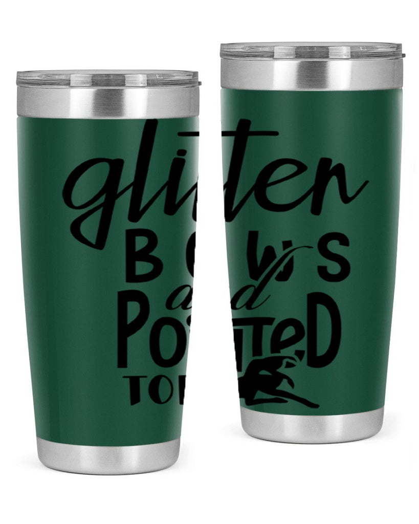 glitter bows and pointed toes 42#- ballet- Tumbler