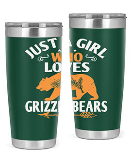just a girl who loves Grizzly Bears 20#- Bears- Tumbler