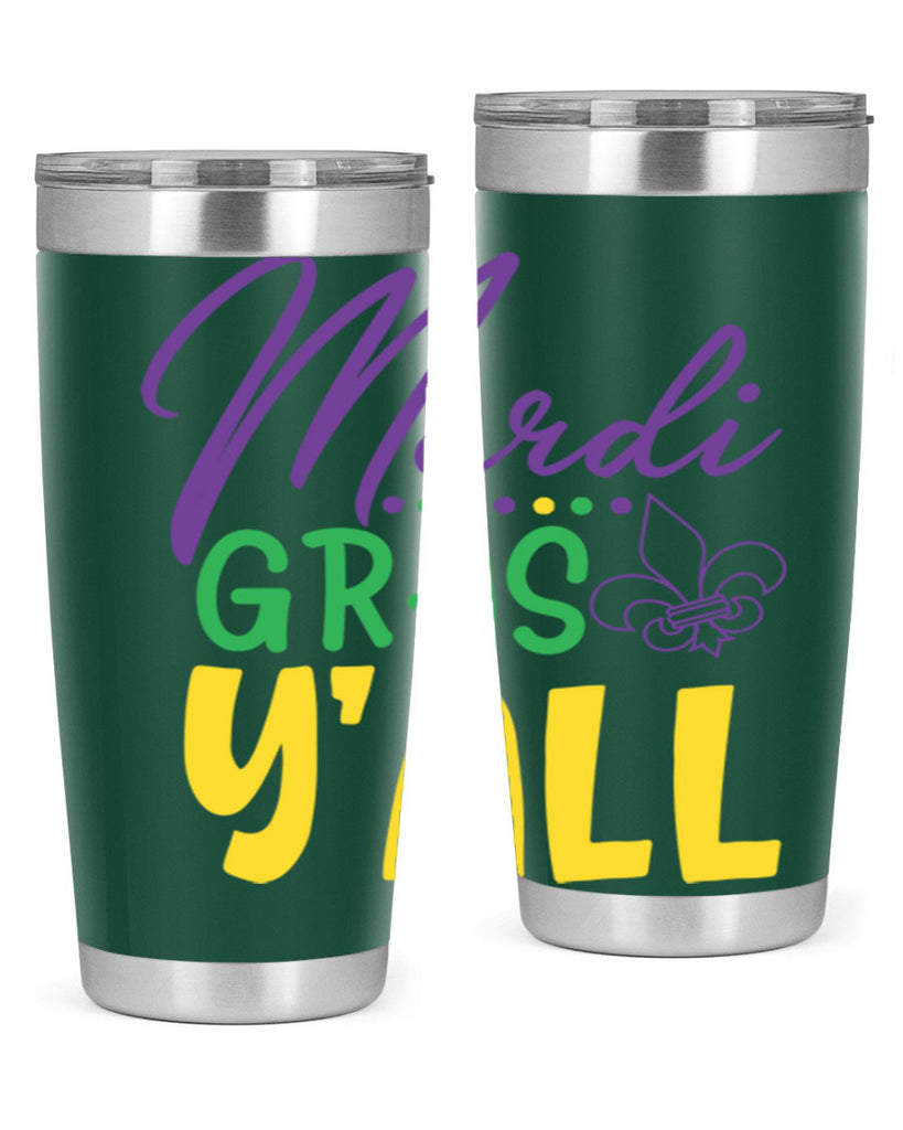 mardi gras yall 77#- mardi gras- Tumbler