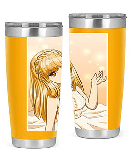 Beautiful and happy princess long yellow hair 24#- anime- Tumbler