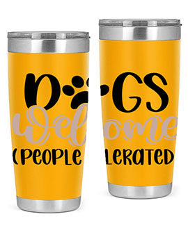 Dogs Welcome Style 21#- dog- Tumbler