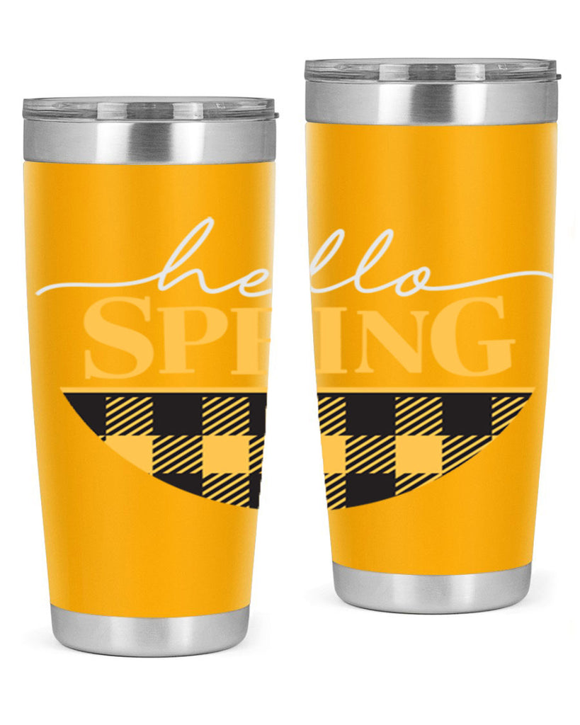 Hello Spring plaid 203#- spring- Tumbler
