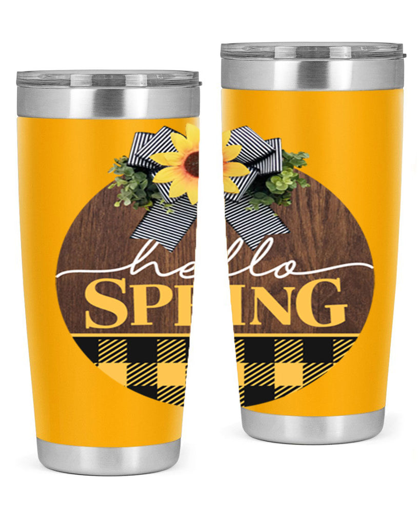 Hello Spring plaid Mockup 204#- spring- Tumbler