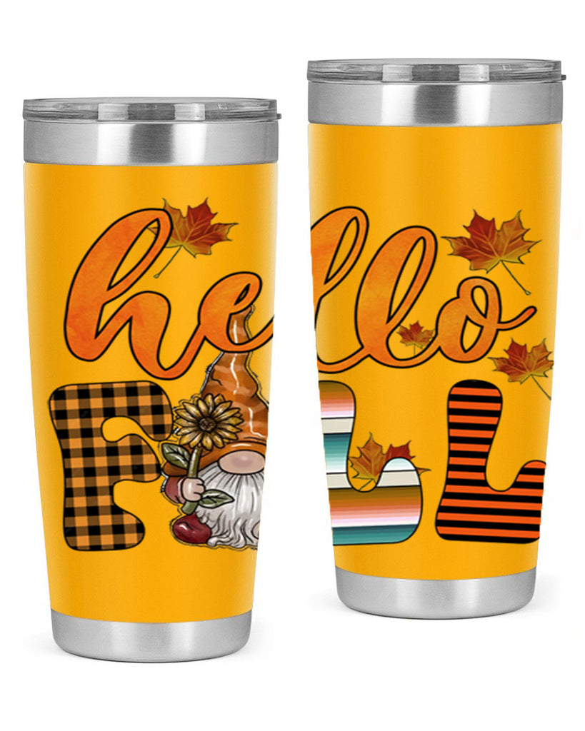 HelloFallVintageGnome 299#- fall- Tumbler