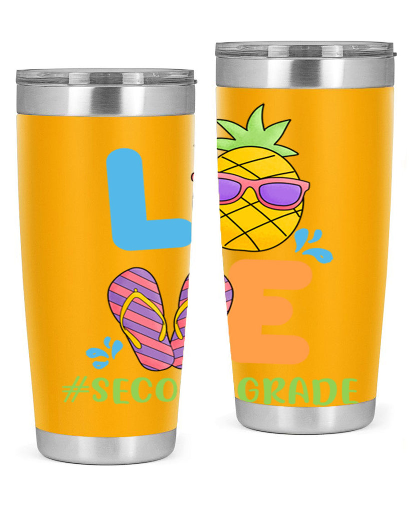 LOVE 2nd Grade Summer Pineapple 17#- second grade- Tumbler