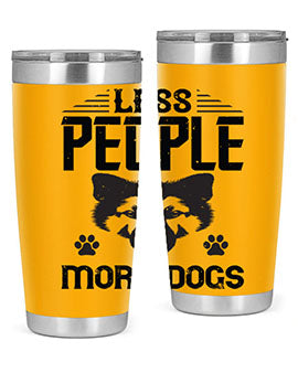 Less People More Dogs Style 179#- dog- Tumbler
