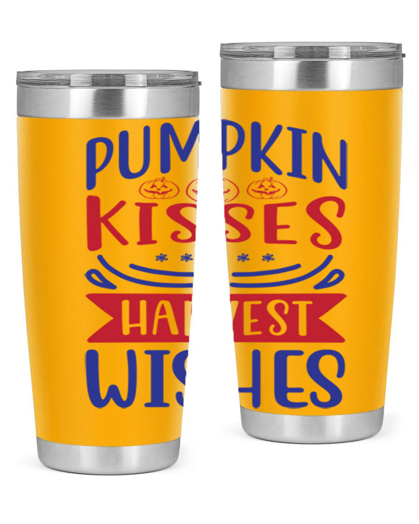 Pumpkin Kisses Harvest Wishes 522#- fall- Tumbler