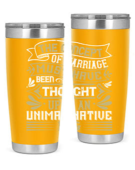 The concept of marriage must have been thought up by an unimaginative pig Style 24#- pig- Tumbler