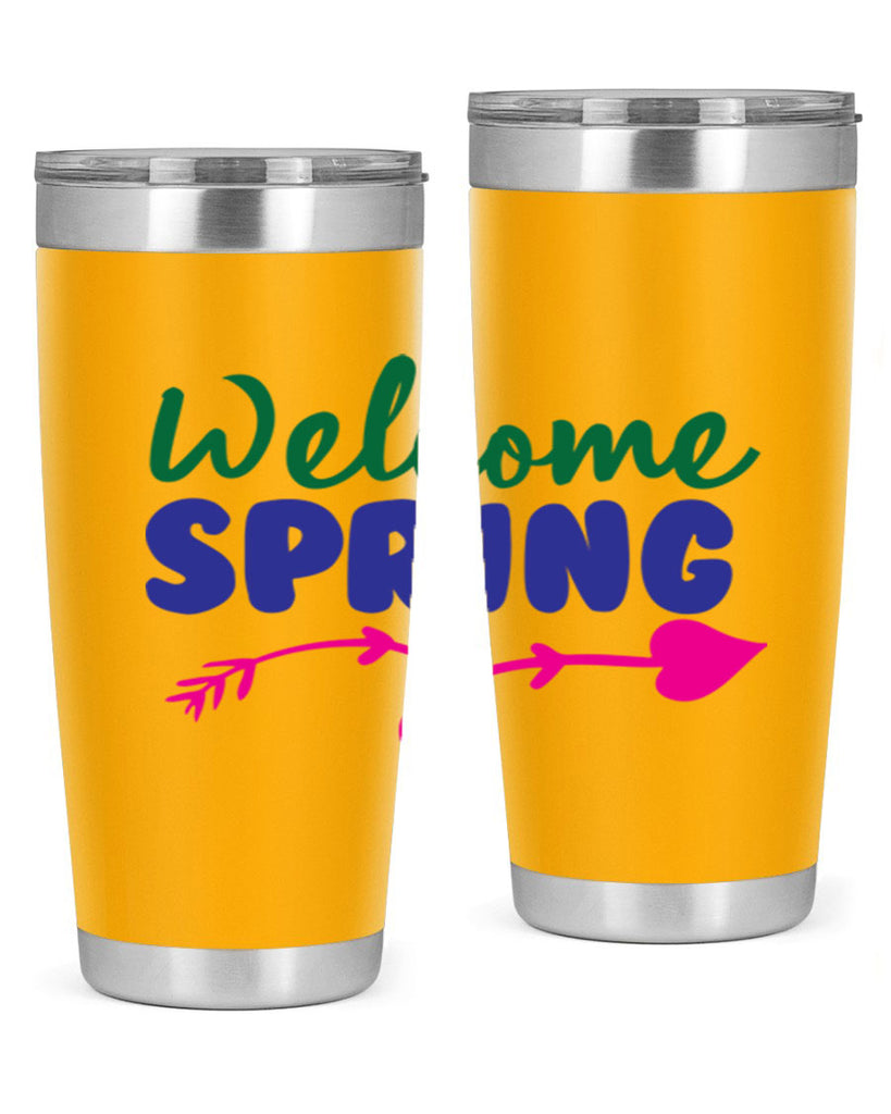 Welcome Spring 581#- spring- Tumbler