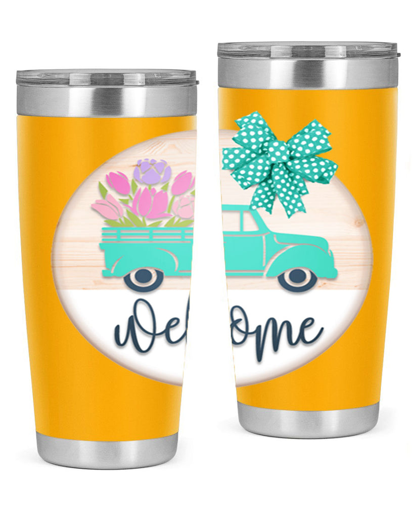 Welcome spring truck Mockup578#- spring- Tumbler