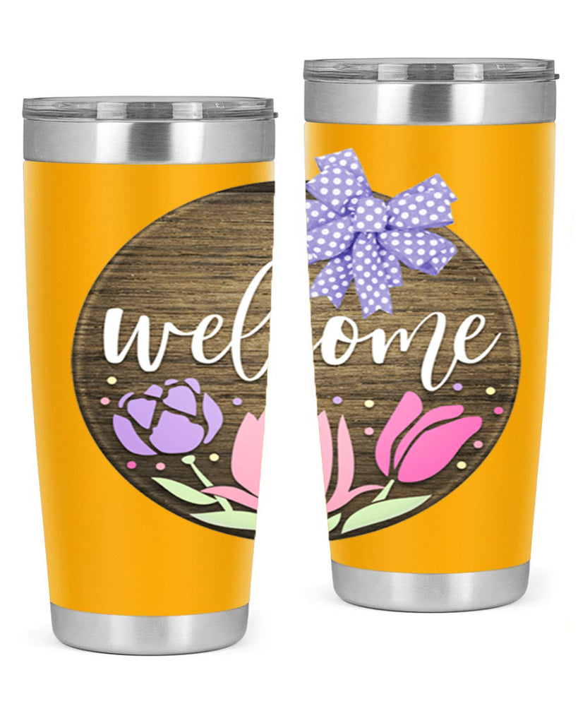 Welcome three flowers Mockup586#- spring- Tumbler