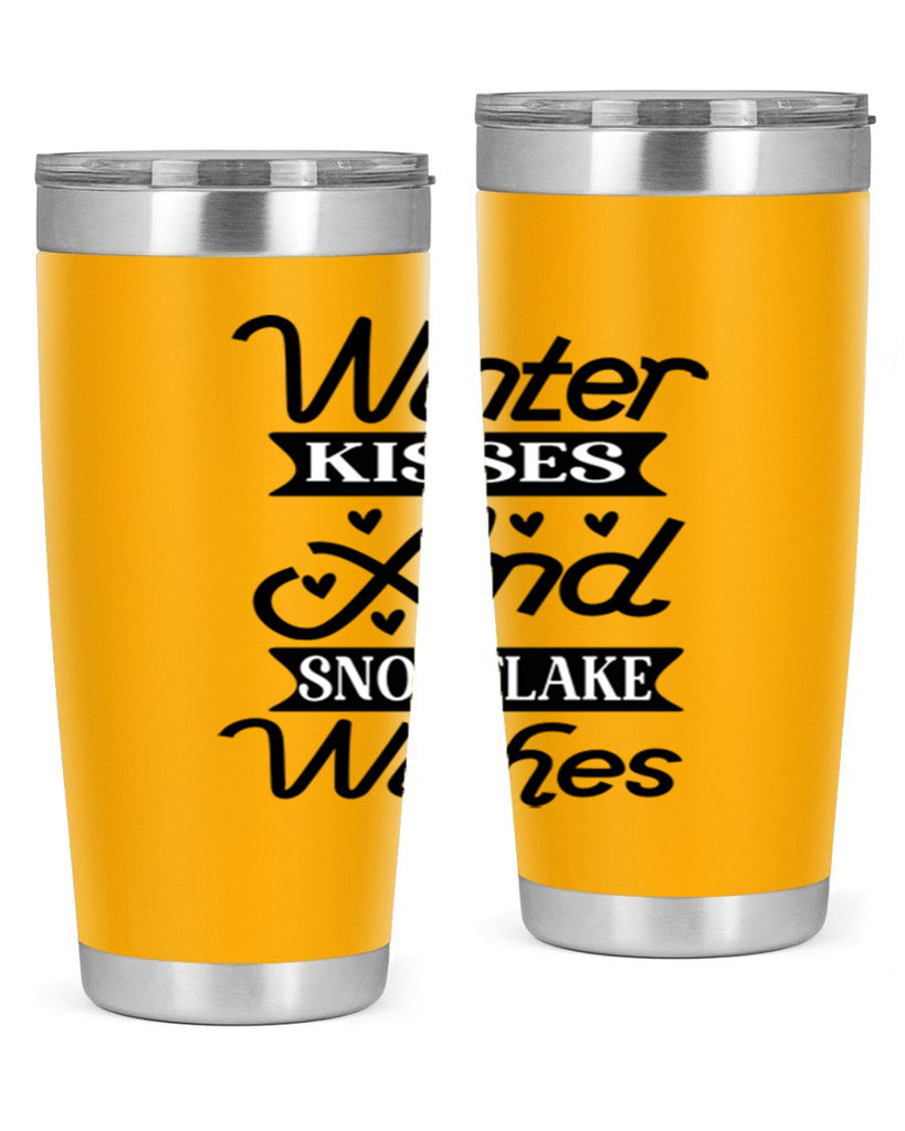 Winter Kisses And Snowflake Wishes 515#- winter- Tumbler