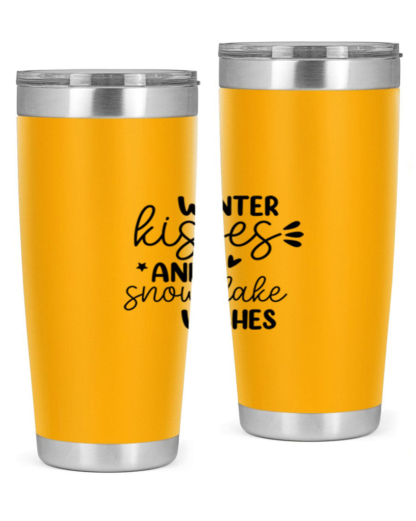 Winter Kisses And Snowflake Wishes 516#- winter- Tumbler