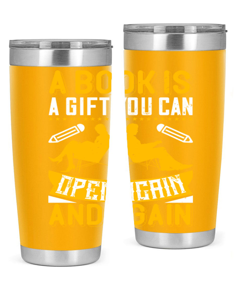 a book is a gift you can open again and again 80#- reading- Tumbler