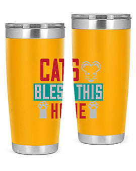 cats bless this home Style 36#- cat- Tumbler