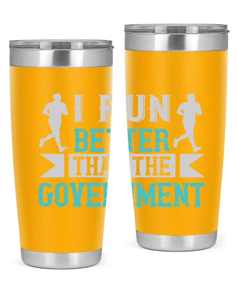 i run better than the government 39#- running- Tumbler