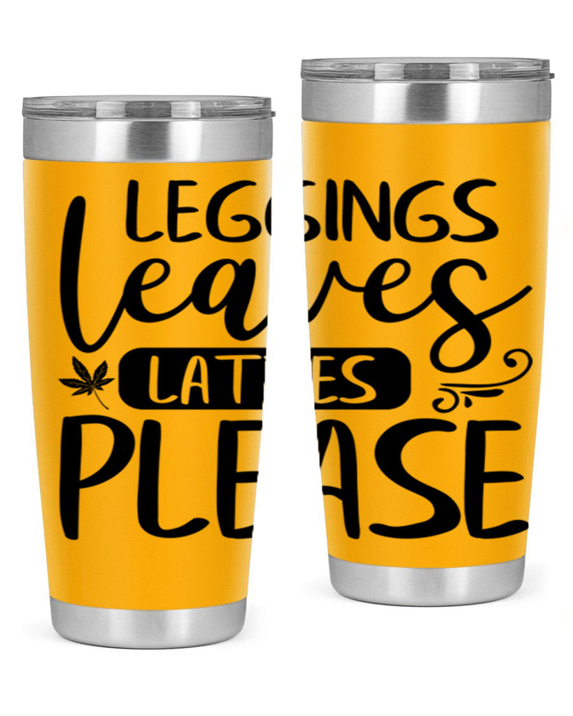 leggings leaves lattes please 396#- fall- Tumbler