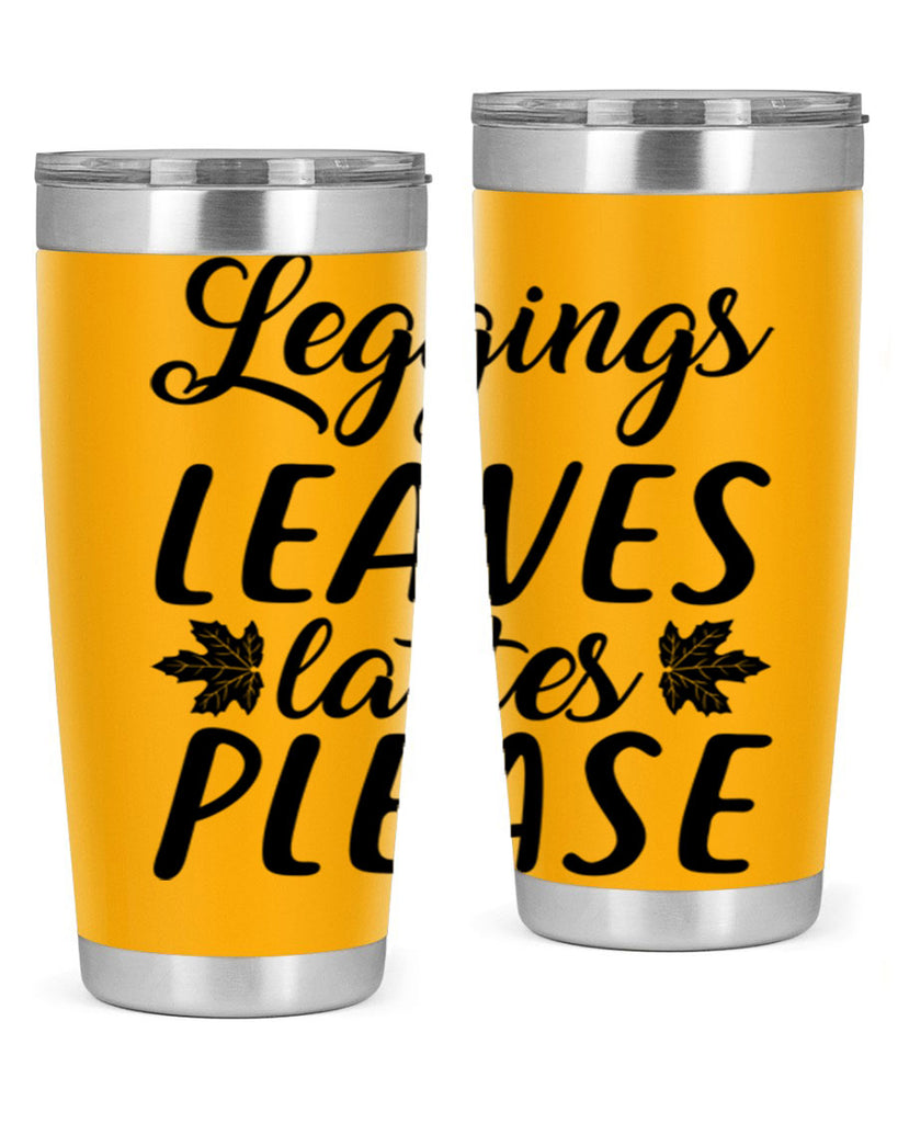 leggings leaves lattes please 397#- fall- Tumbler