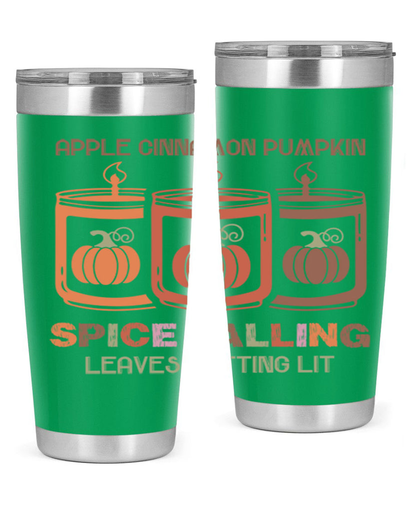 Apple Cinnamon Pumpkin Spice Falling Leaves Getting Lit 11#- fall- Tumbler