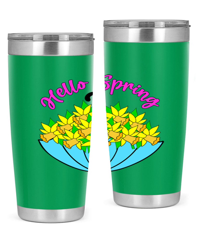 Hello Spring Umbrella Daffodils207#- spring- Tumbler