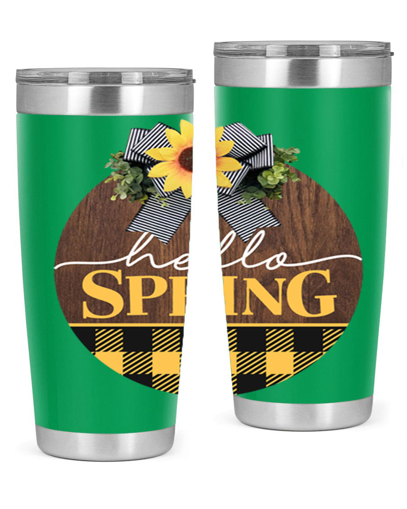Hello Spring plaid Mockup 204#- spring- Tumbler