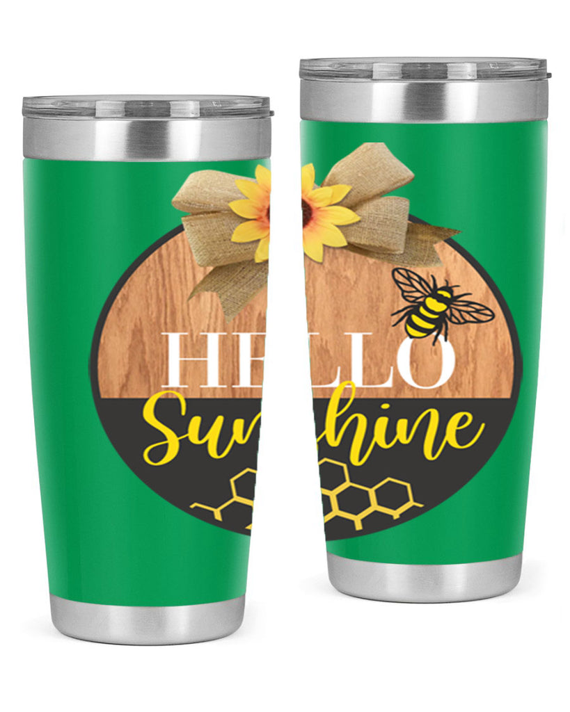 Hello Sunshine and bee Mockup215#- spring- Tumbler
