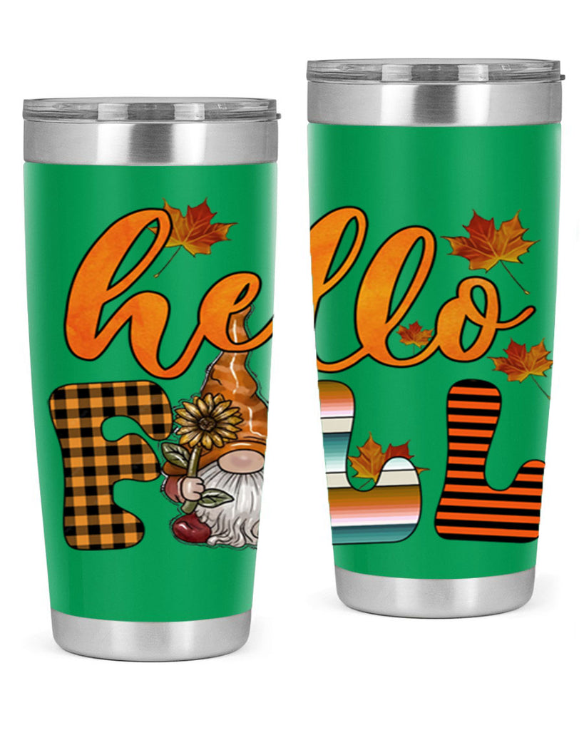 HelloFallVintageGnome 299#- fall- Tumbler