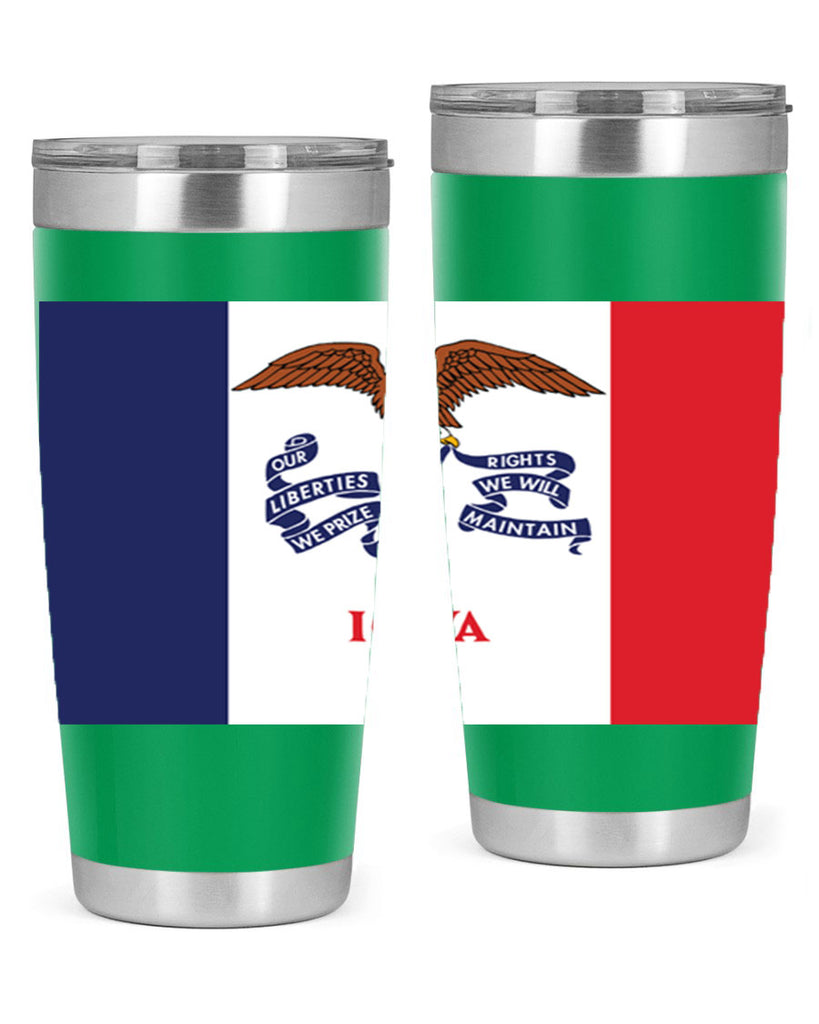 Iowa 37#- Us Flags- Tumbler