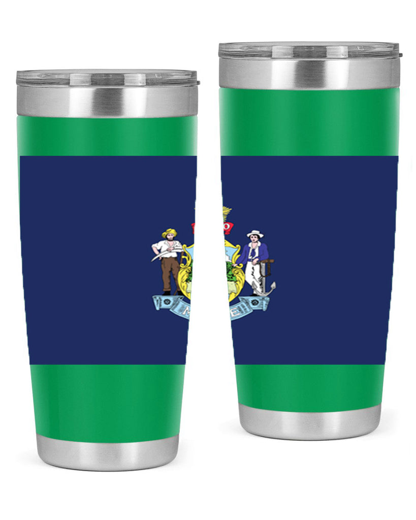 Maine 33#- Us Flags- Tumbler