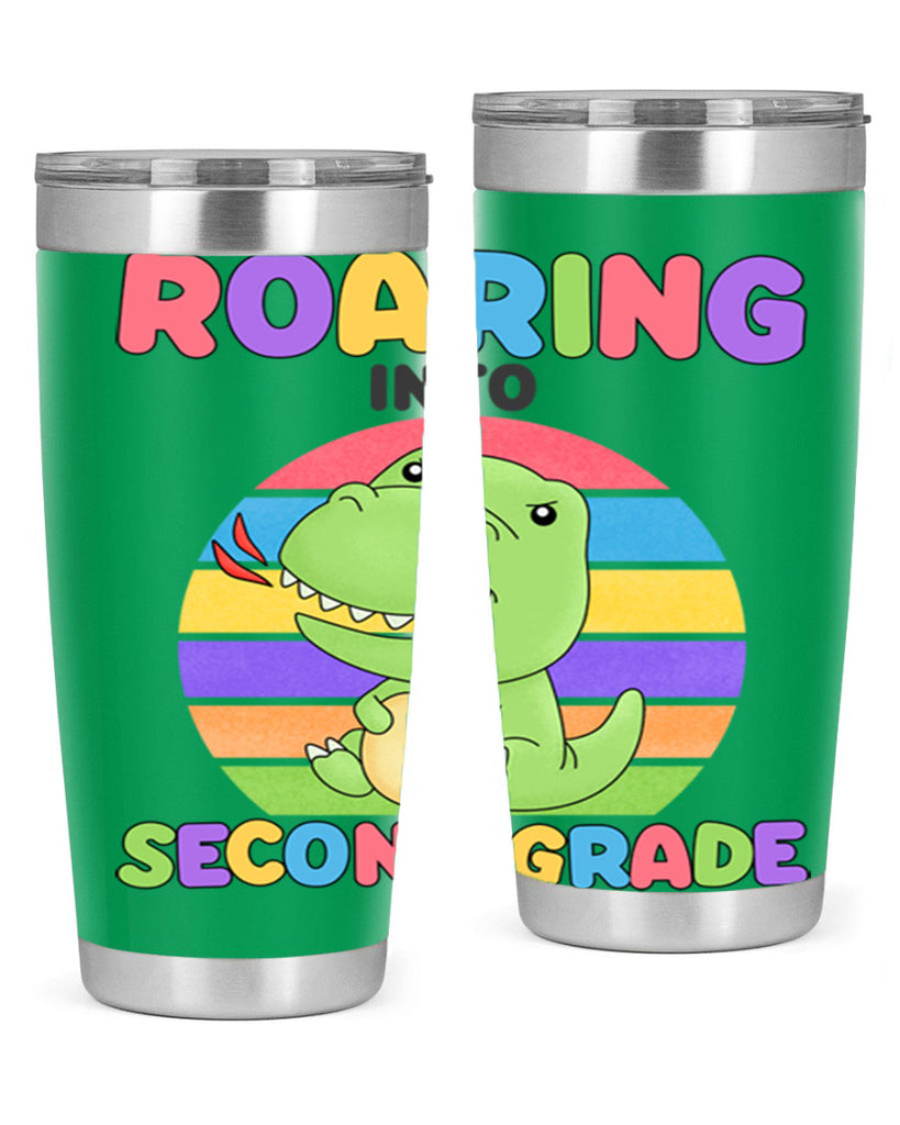 Roaring to 2nd Grade Trex 23#- second grade- Tumbler