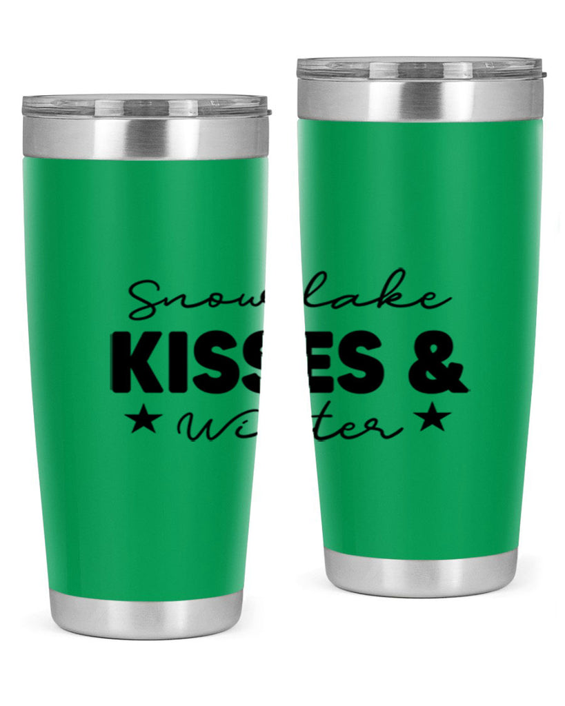 Snowflake Kisses Winter374#- winter- Tumbler